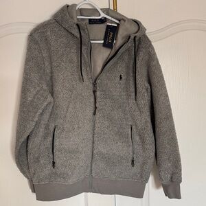 Polo Ralph Lauren Gray Sherpa Hoodie
